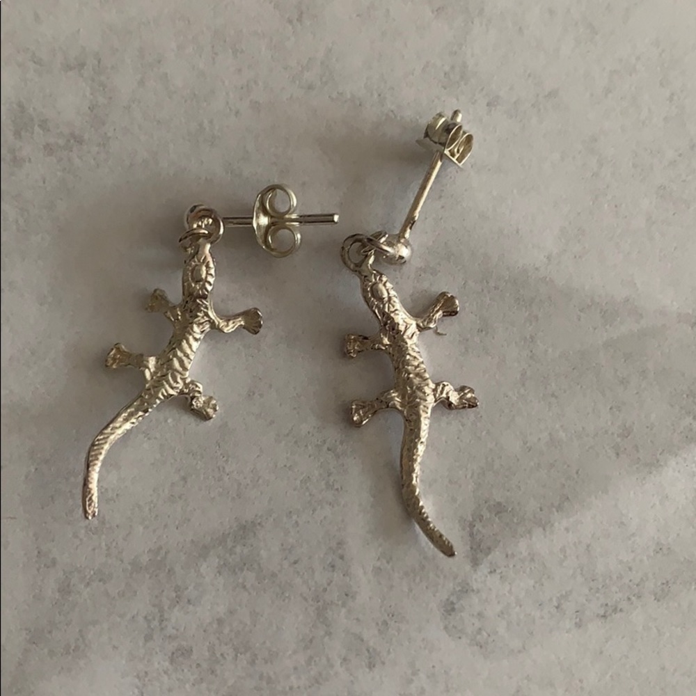 NWT Sterling Silver Lizard Earrings